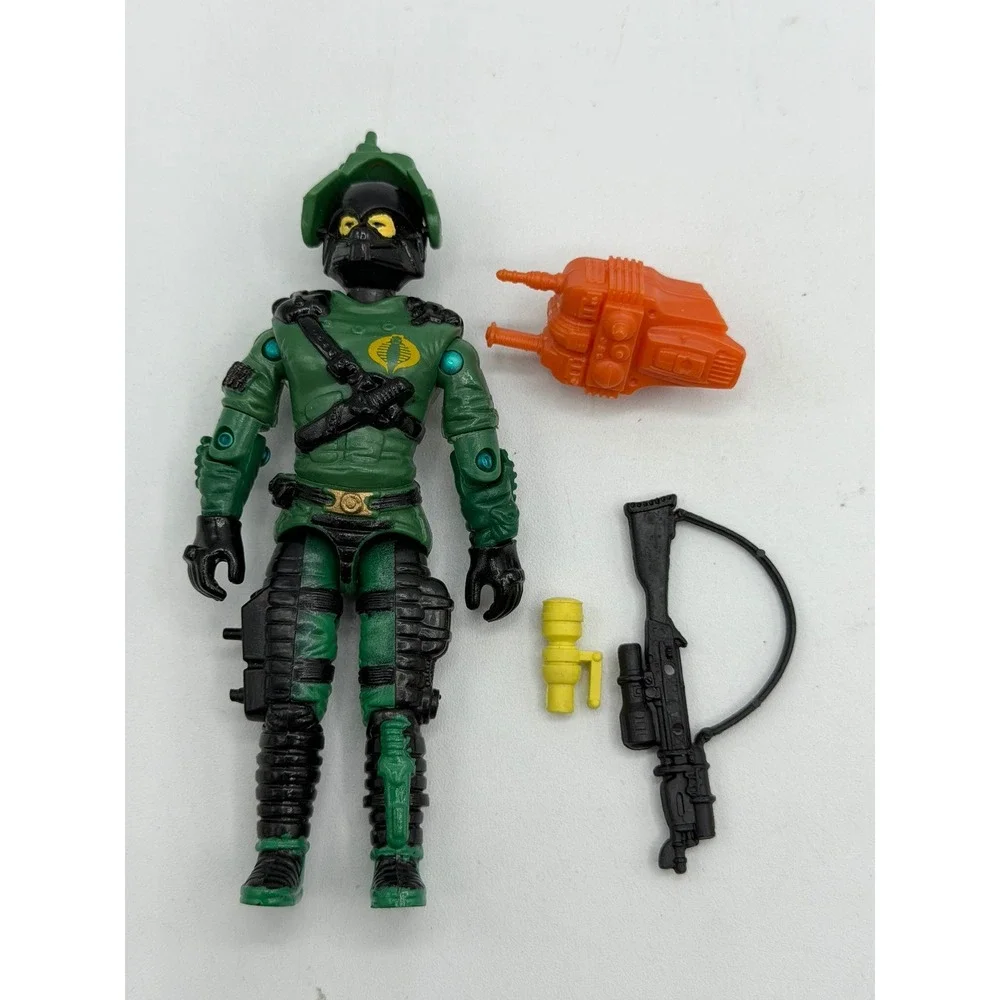 Vintage G.I. Joe 1989 Cobra Night-Viper v1 Figure Funskool Accessories Hasbro